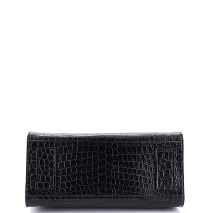 Saint Laurent Sac De Jour Nm Bag Crocodile Embossed Leather Small