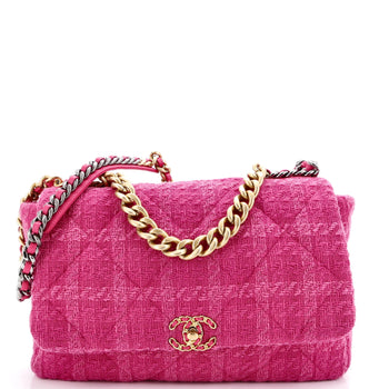 Chanel 19 Flap Bag Quilted Tweed Maxi