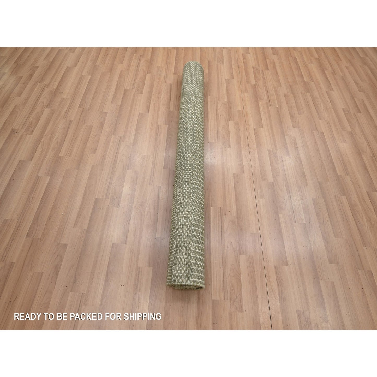 4'9"X6'9" Brown Grass Design Hand Knotted Wool And Silk Denser Weave Rug