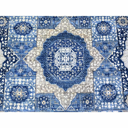 8'10"X11'8" Air Force Blue Hand Knotted Finer Peshawar Soft Wool Rug