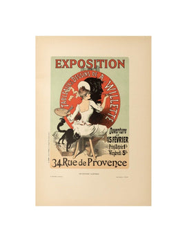 Original Vintage Poster Exposition By Willette For Affiches Illustrees 1896