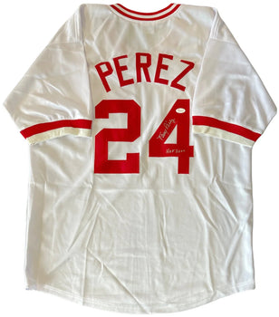 Tony Perez Autographed Cincinnati Reds White Jersey (Jsa)
