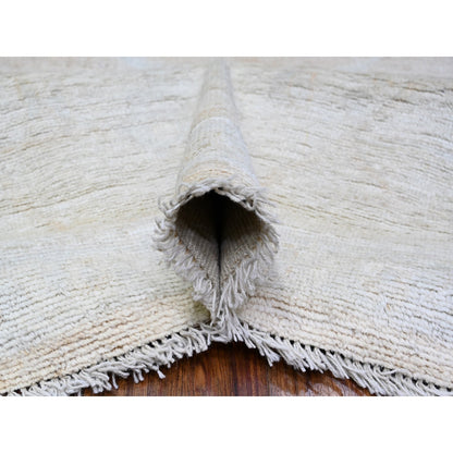 8'9"X12'5" Apricot Orange Faded Out Angora Oushak Shiny Wool Oriental Rug