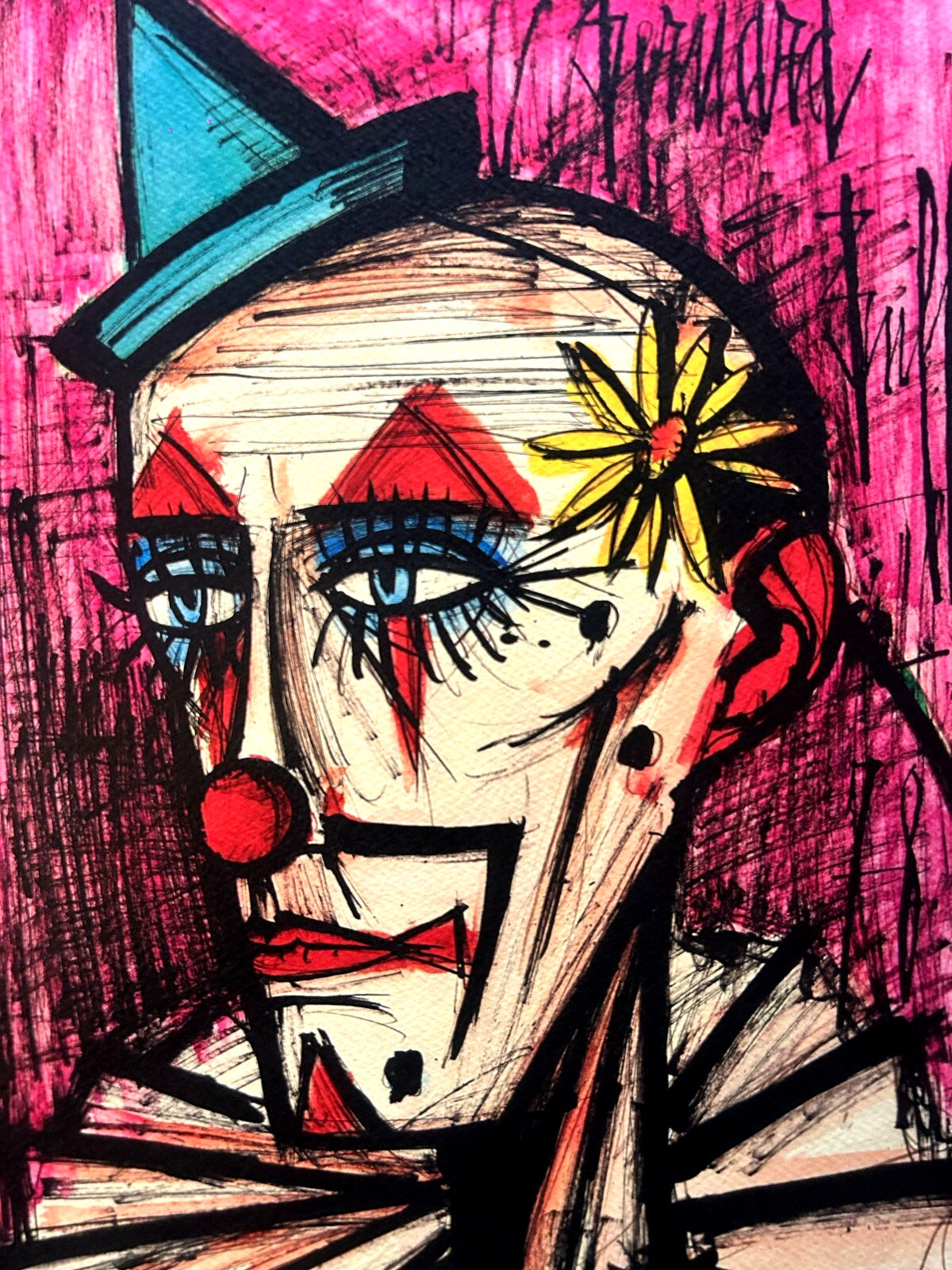 Bernard Buffet Lithograph Certified Coa Signed With Pen Op Numbered With Pencil