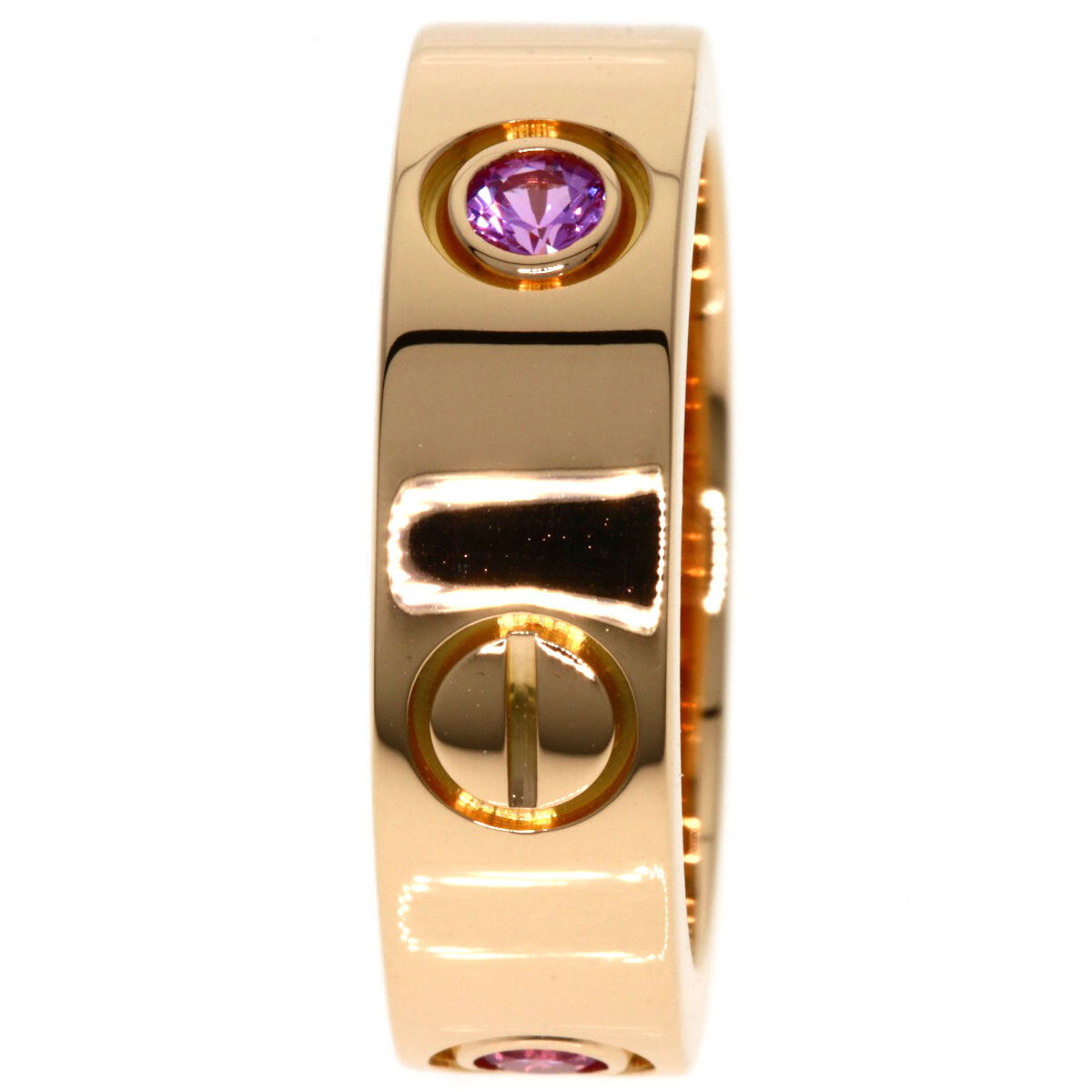 Cartier Ring Love Ring Pink Sapphire # 48 K18