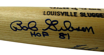 Bob Gibson Hof Cardinals Signed/Inscr Louisville Slugger Baseball Bat Jsa 160654