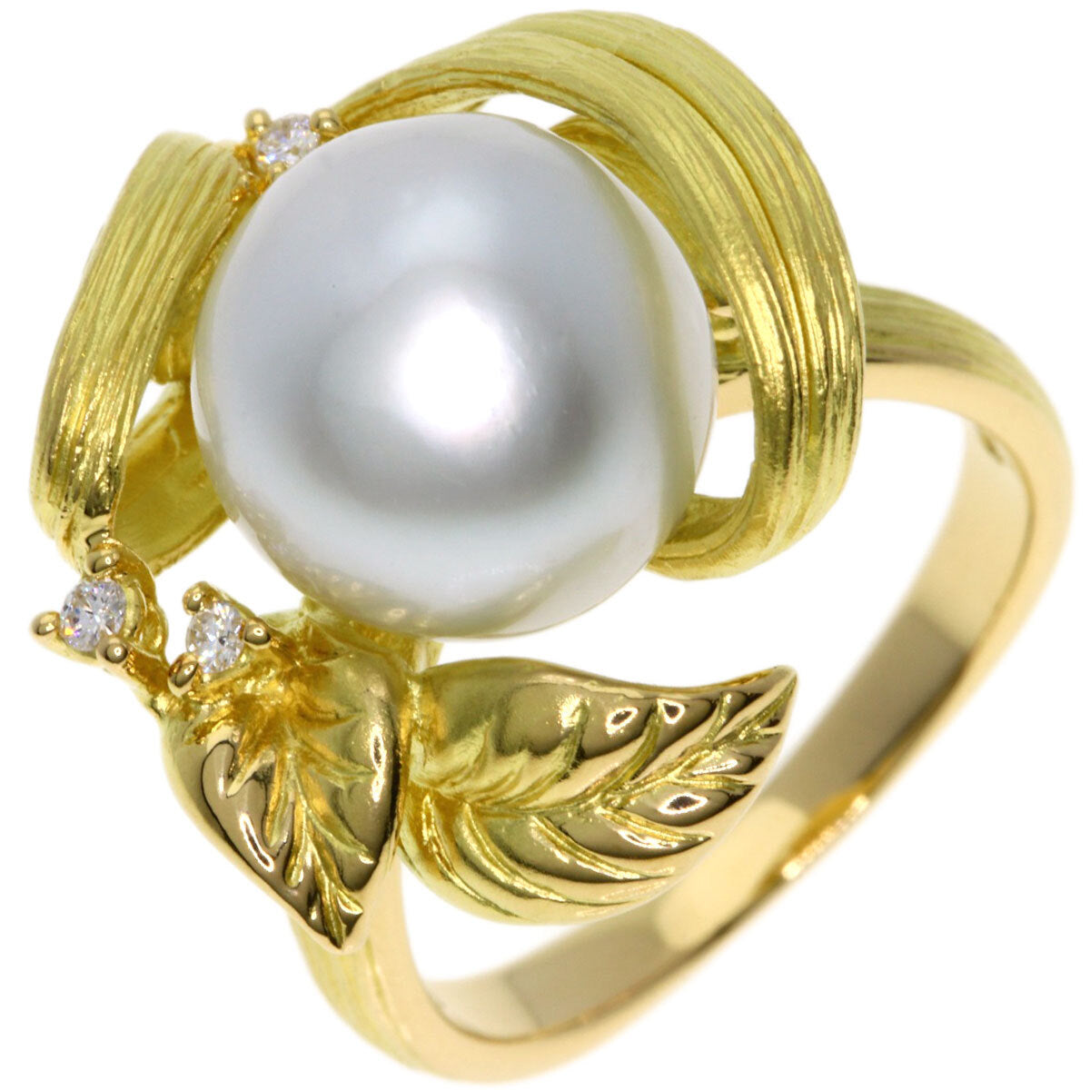 TASAKI   Ring Pearl Pearl Diamond K18 Yellow Gold