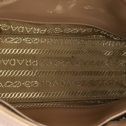 Prada Curved Flap Chain Shoulder Bag Diagramme Quilted Leather Small