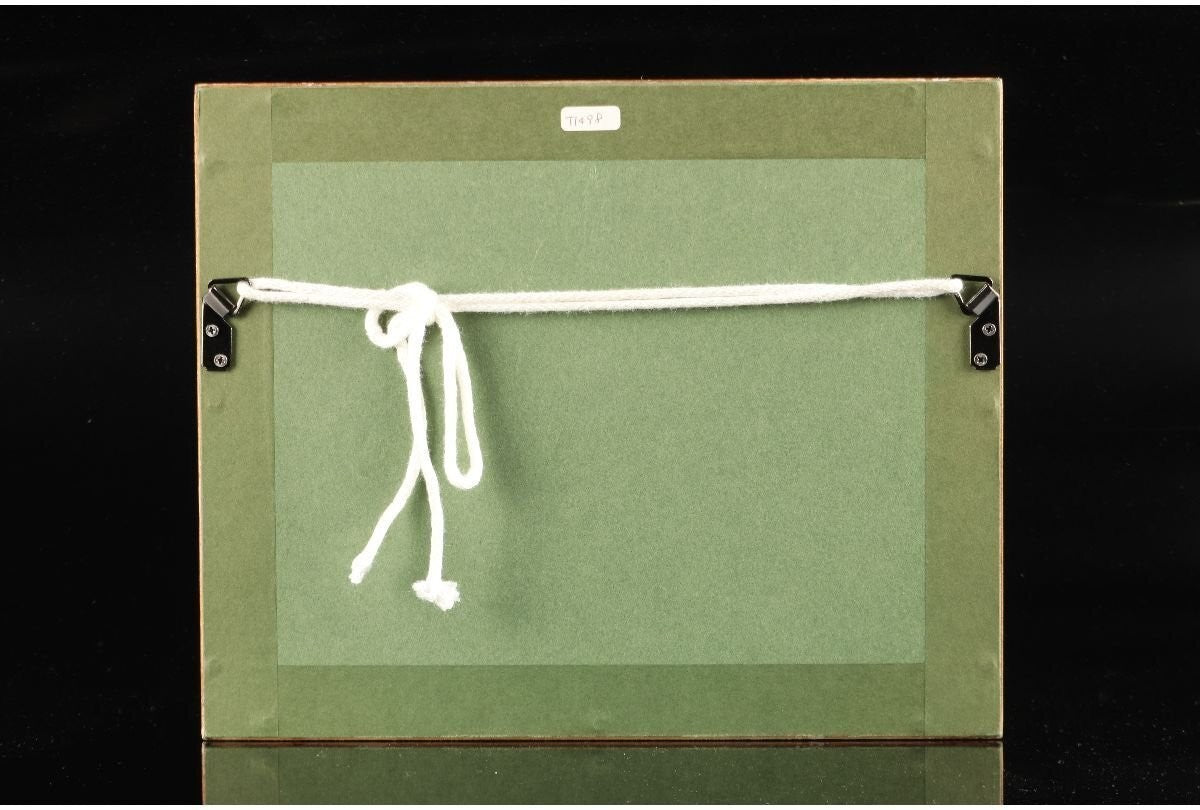 19Thc Limoges Enamel Miniature By F. Cibol  Lake Landscape Boats France