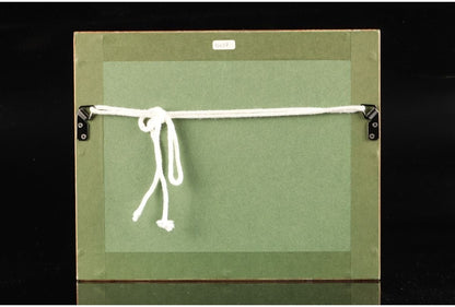 19Thc Limoges Enamel Miniature By F. Cibol  Lake Landscape Boats France