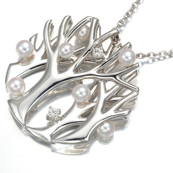 Mikimoto Necklace Akoya Pearl 3.3-3.9Mm Diamond
