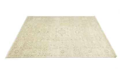 Transitional Oriental Rug Muted Floral Design
