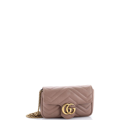 Gucci Gg Marmont Flap Bag Matelasse Leather Mini
