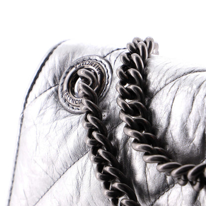 Balenciaga Crush Chain Flap Bag Quilted Crushed Calfskin Small
