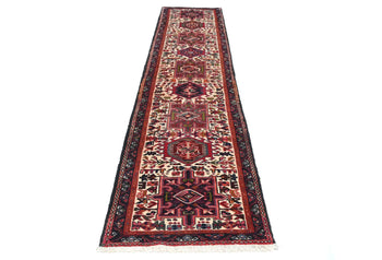 Vintage Red Tribal Design Oriental Runner Wool