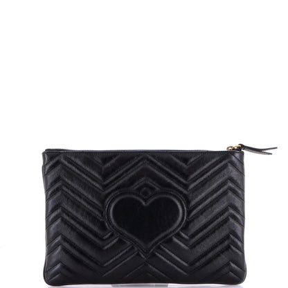 Gucci Gg Marmont Pouch Matelasse Leather