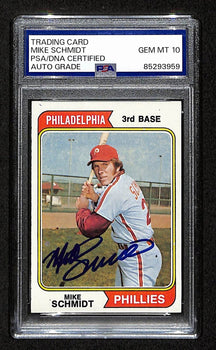 1974 Topps Mike Schmidt Phillies Card #283 Signed