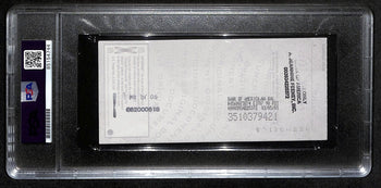 Johnny Unitas Hof Signed/Auto 2001 Bank Check Colts Psa/Dna Gem Mt 10 192620