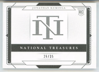 Jonathan Kuminga Autographed 2021 Panini National Treasures Collegiate Rookie Pa