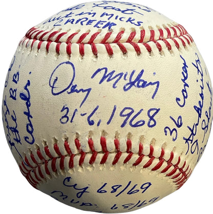 Denny Mclain Multi Inscribed Stat Signed Official Major League Baseball