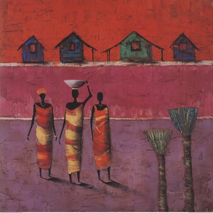 Michel Rauscher Morning Ritual " Offset Lithograph African Amer