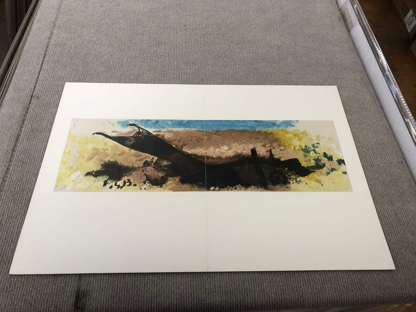 Georges Braque La Charrue " Lithograph Cubism Brown Plough, Farming