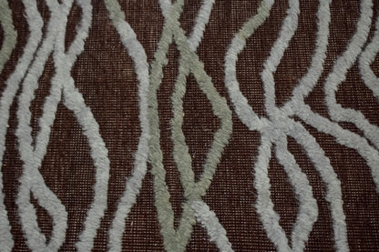 Handmade Modern Waves Area Rug High-Low Relief