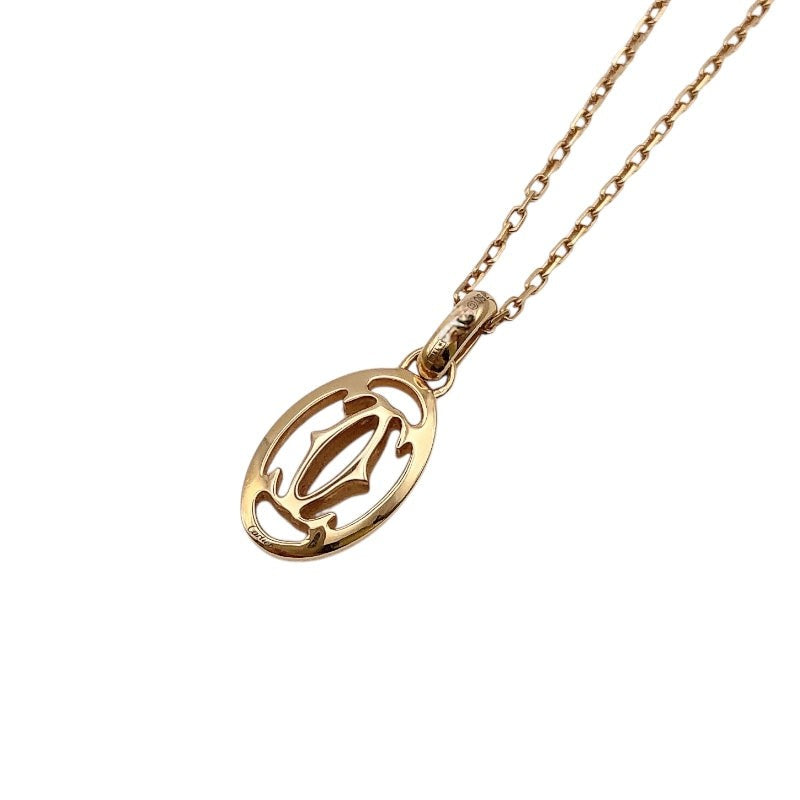 Cartier Logo Double Diamond Necklace 750Pg