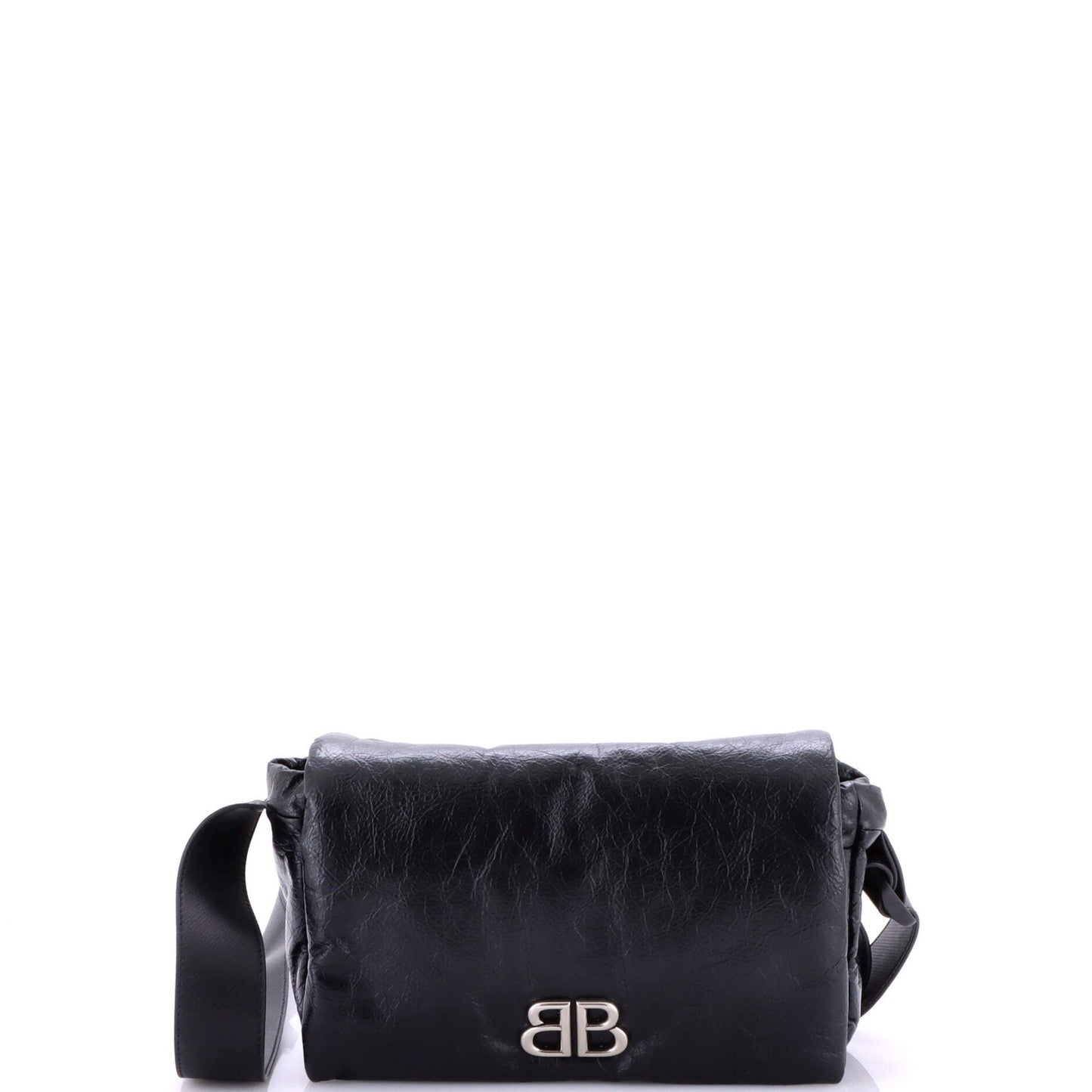 Balenciaga Monaco Messenger Flap Bag Leather Small