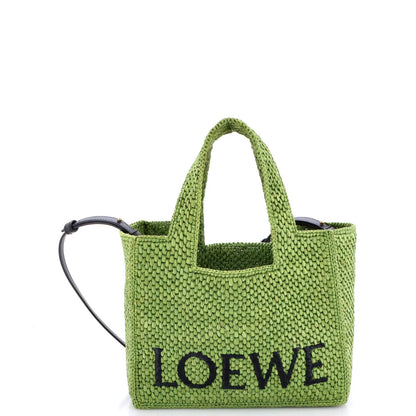 Loewe Paula'S Ibiza Logo Convertible Tote Raffia Small