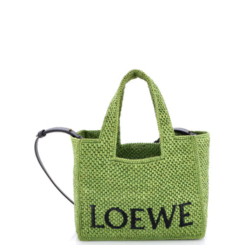Loewe Paula'S Ibiza Logo Convertible Tote Raffia Small