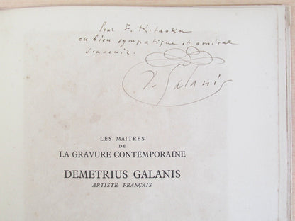 Andre Beucler "Portrait De D. Galanis" 1954 Limited Edition With Original Print