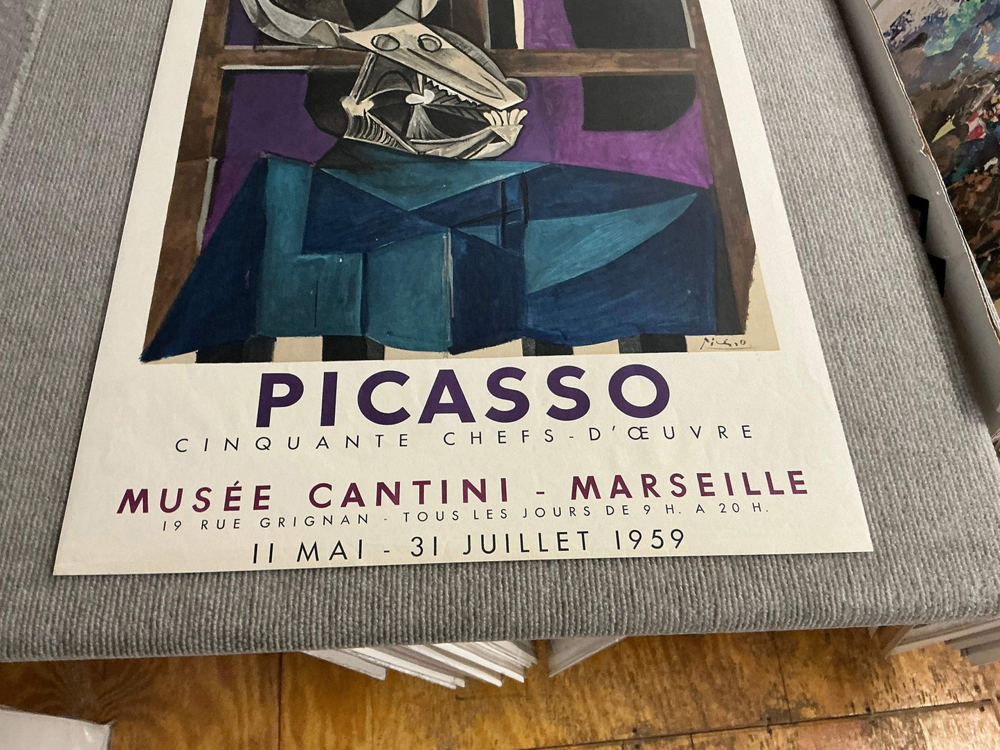 Pablo Picasso Musee Cantini " Lithograph Cubism Purple Pablo Pica