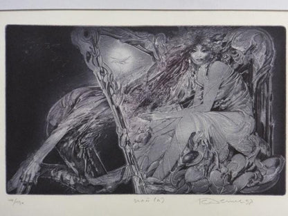 Karel Demel Original Lithograph "Exlibris For W.J. Gotz" 44/130 Signed Czech Art
