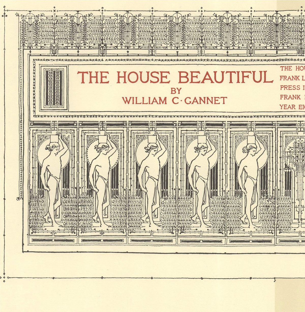 Lithograph Offset 12.5" x 24" 1992 House Beautiful Wright Frank Lloyd