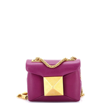 Valentino Garavani One Stud Chain Flap Bag Leather Micro