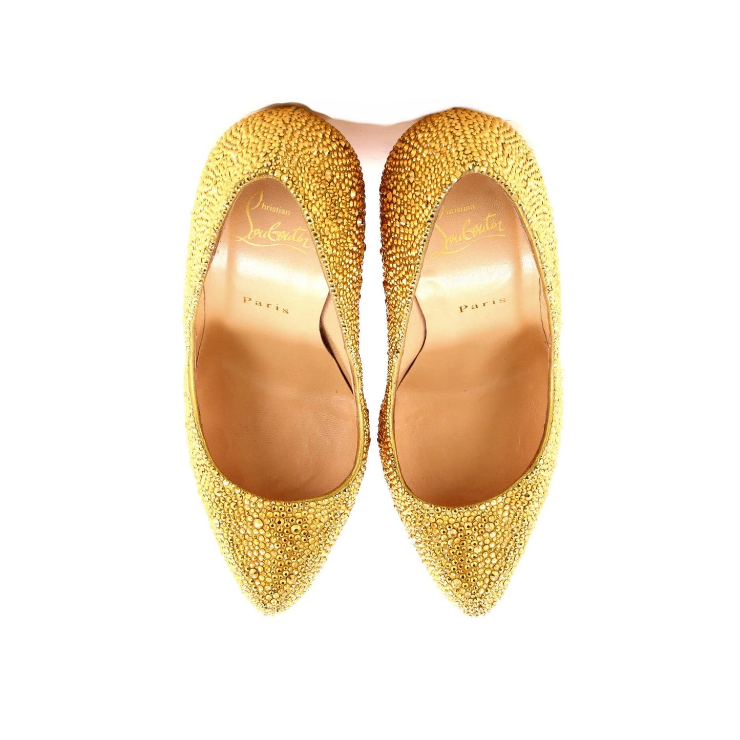 Christian Louboutin Women'S Daffodile Pumps Crystal Embellished Leather 160