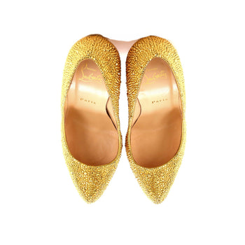 Christian Louboutin Women'S Daffodile Pumps Crystal Embellished Leather 160
