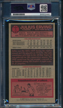 1976-77 Topps #1 Signed/Auto Julius Dr. J Erving