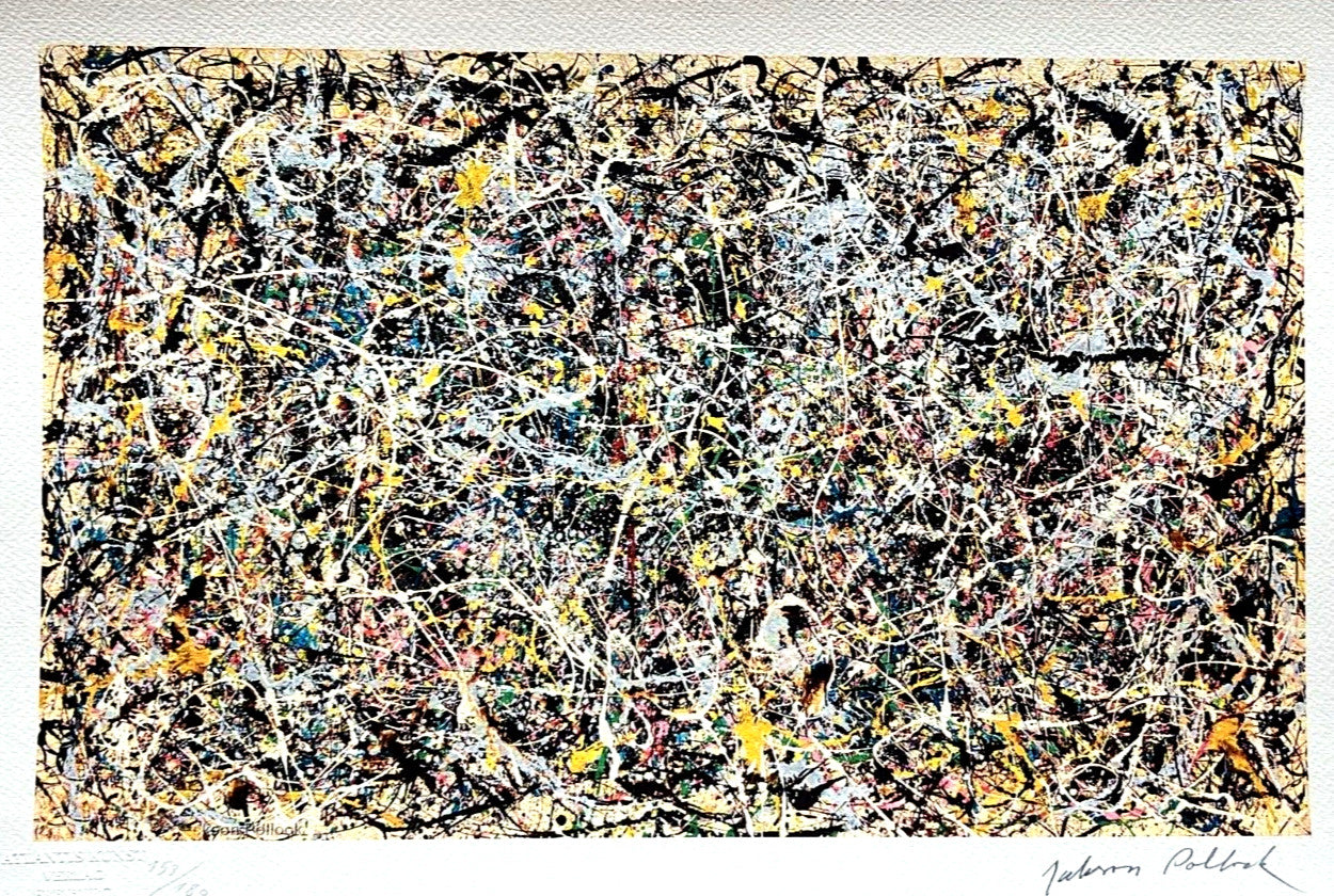 Jackson Pollock Action Painting Coa Signed