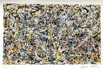 Jackson Pollock Action Painting Coa Signed