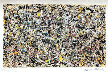 Jackson Pollock Action Painting Coa Signed