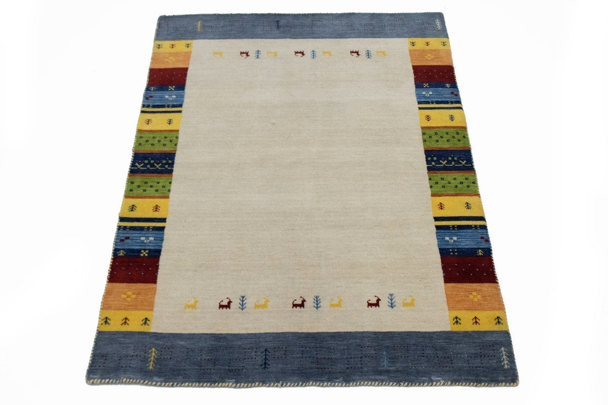 Handmade Tribal Modern Gabbeh Oriental Rug 4'7X6'5 ft Kids Room Home Carpet