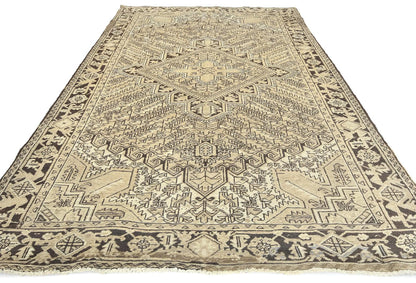 Distressed Vintage Oriental Rug 7X10 Ft Muted