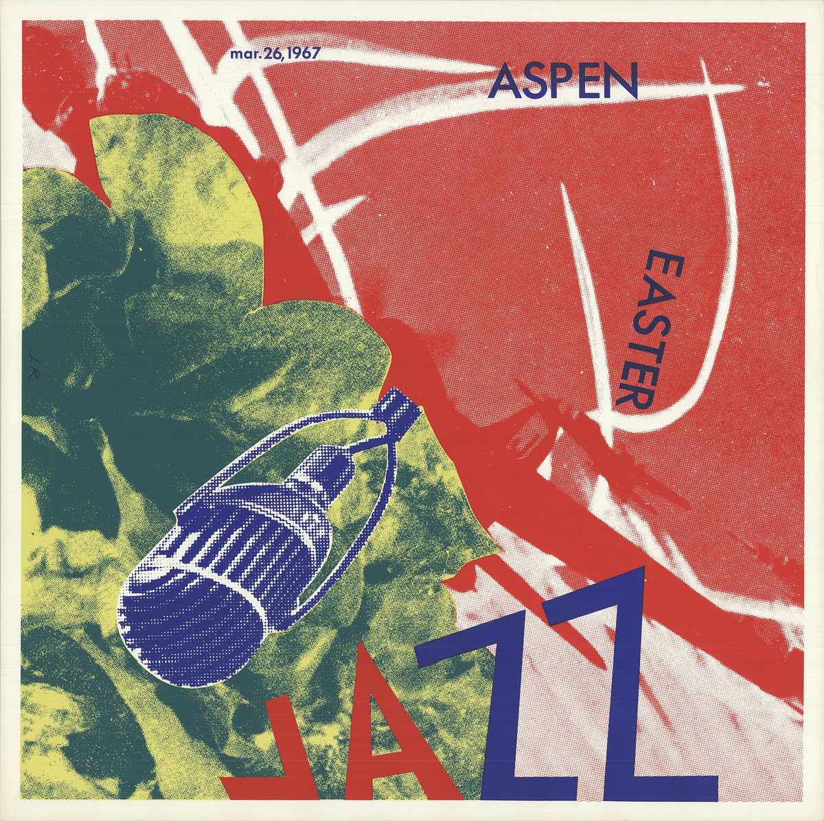 JAMES ROSENQUIST Aspen Jazz 26" x 26" Lithograph 1967 Pop Art Red Purple Yello