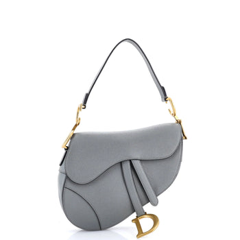 Christian Dior Saddle Handbag Leather Medium