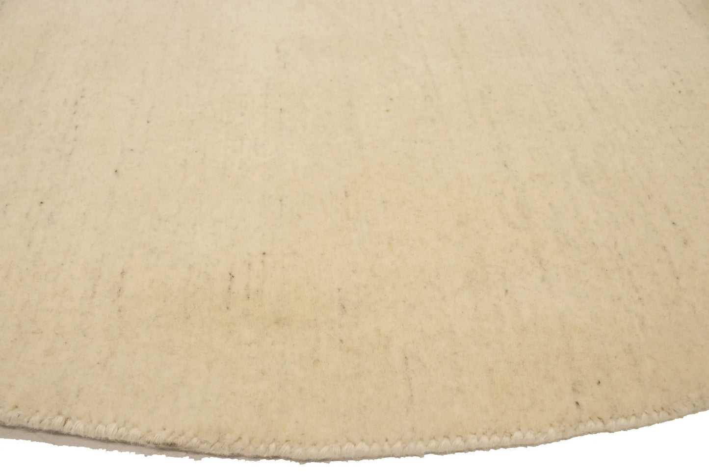 Handmade Round Oatmeal Tribal Pictorial Gabbeh Rug Modern Decor