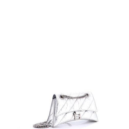 Balenciaga Crush Chain Flap Bag Quilted Crushed Calfskin Small