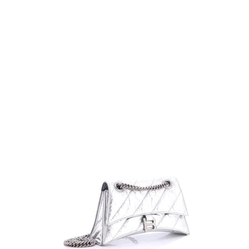 Balenciaga Crush Chain Flap Bag Quilted Crushed Calfskin Small