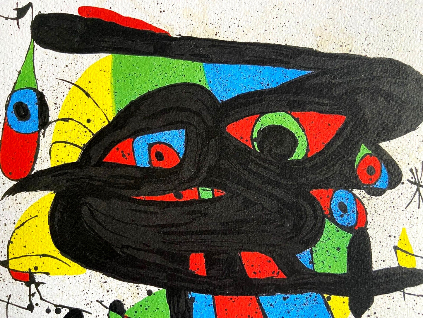 Joan Mir Lithograph Coa Signed Op Certified Numbered Limited